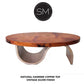 Mexports by Susana Molina 1257AAOC 60" Natural Hammered Copper Top Oval Coffee Table