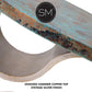 Mexports by Susana Molina 1257AAOC 60" Oxidized Hammered Copper Top Oval Coffee Table
