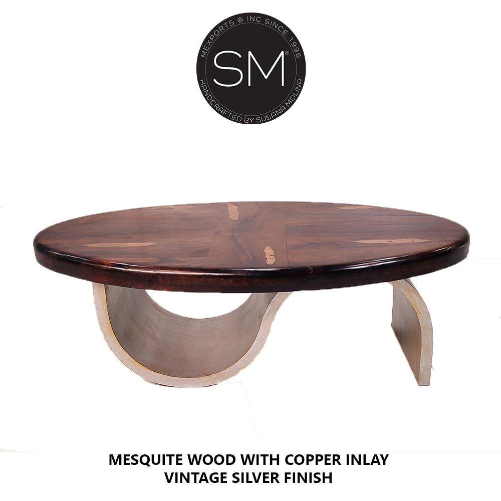Mexports by Susana Molina 1257AAOM 60" Mesquite Solid Wood No Inlay Oval Coffee Table