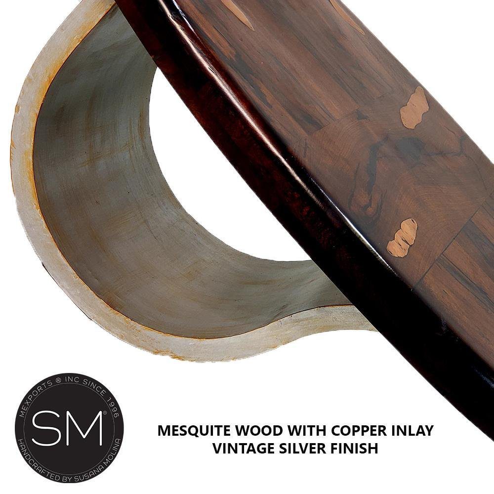 Mexports by Susana Molina 1257AAOM 60" Mesquite Solid Wood No Inlay Oval Coffee Table