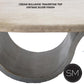 Mexports by Susana Molina 1257AAOT 60" Cream Travertine Top Bullnose Edge Rustic Oval Coffee Table
