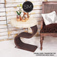 Mexports by Susana Molina 1257BBT 24" Cream Travertine Stone Chisel Edge Round Side Table With S-Shaped Base