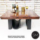Mexports by Susana Molina 1258AM 48" Mesquite Wood Top Live Edge No Inlay Square Coffee Table
