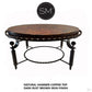 Mexports by Susana Molina 1265AAAC 38" Natural Hammered Copper Top With Nailheads on Edge Round Coffee Table