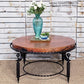 Mexports by Susana Molina 1265AAAC 48" Natural Hammered Copper Top Round Coffee Table