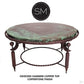 Mexports by Susana Molina 1265AAAC 48" Oxidized Hammered Copper Top Round Coffee Table