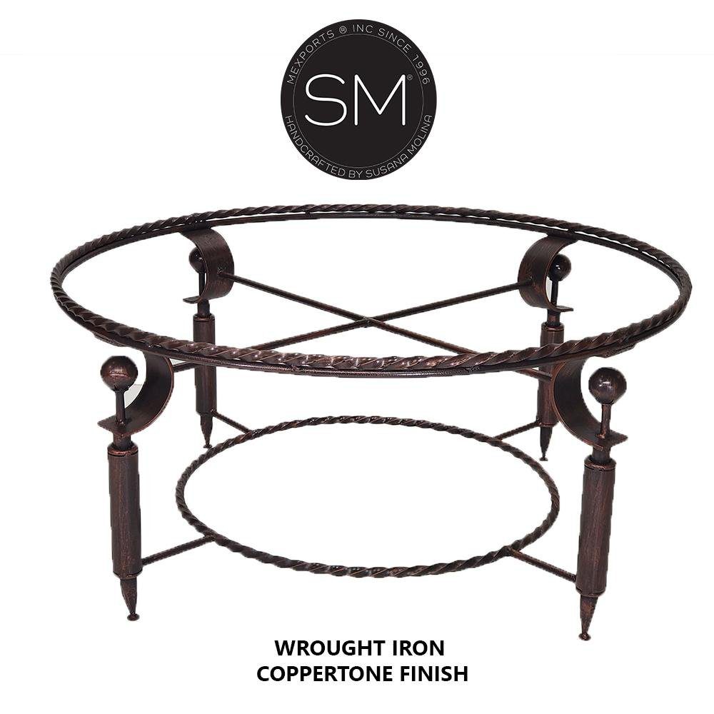 Mexports by Susana Molina 1265AAAM 48" Mesquite Wood Top No Inlay Round Coffee Table
