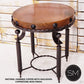 Mexports by Susana Molina 1265BBC 24" Natural Hammered Copper With Nailheads on Edge Round Side Table