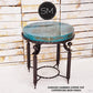 Mexports by Susana Molina 1265BBC 24" Oxidized Hammered Copper Round Side Table