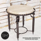 Mexports by Susana Molina 1265BBT 24" Cream Travertine Bullnose Edge Round Side Table