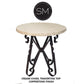 Mexports by Susana Molina 38" Cream Chisel Travertine Top Round Outdoor Tall Bar Table