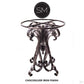 Mexports by Susana Molina 38" Mesquite Wood High End Round Bar Table With Hammer Copper Inlay