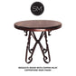 Mexports by Susana Molina 38" Mesquite Wood Tabletop Round Bar Table With Hammer Copper Inlay