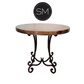 Mexports by Susana Molina 38" Natural Hammered Copper Top Luxury Round Pub Table