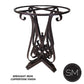 Mexports by Susana Molina 38" Oxidized Hammer Copper Top High End Round Bar Table With Nails