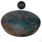 Mexports by Susana Molina 38" Oxidized Hammered Copper Round Pub Table