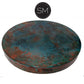 Mexports by Susana Molina 38" Oxidized Hammered Copper Top Luxury Round Pub Table