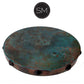 Mexports by Susana Molina 38" Oxidized Hammered Copper Top Luxury Round Pub Table With Nails