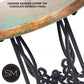 Mexports by Susana Molina 38" Oxidized Hammered Copper Top Round High Pub Tables