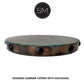 Mexports by Susana Molina 38" Oxidized Hammered Copper Top Round High Pub Tables With Nails