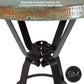 Mexports by Susana Molina 38" Oxidized Vintage Hammered Copper Round Bar Table