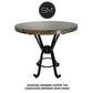 Mexports by Susana Molina 38" Oxidized Vintage Hammered Copper Round Bar Table