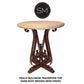Mexports by Susana Molina 38" Peach Bullnose Edge Modern Travertine Round Patio Bar Table