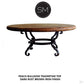 Mexports by Susana Molina 38" Peach Travertine Top Bullnose Edge Exotic Round Coffee Table