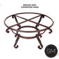 Mexports by Susana Molina 38" Solid Mesquite Wood Top Red Coral Inlay Round Coffee Table