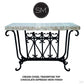 Mexports by Susana Molina 44" Cream Travertine Stone Chiseled Edge Rectangular Console Table