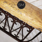 Mexports by Susana Molina 44" Peach Travertine Stone Chiseled Edge Rectangular Console Table