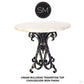 Mexports by Susana Molina 48" Cream Bullnose Edge Travertine Stone Round Wine Bar Table