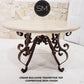 Mexports by Susana Molina 48" Cream Travertine Bullnose Edge Luxury Round Dining Table