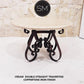 Mexports by Susana Molina 48" Cream Travertine Bullnose Edge Round Vintage Outdoor Dining Table
