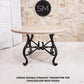 Mexports by Susana Molina 48" Cream Travertine Top Bullnose Edge Round Dining Table