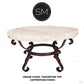Mexports by Susana Molina 48" Cream Travertine Top Chisel Edge Exotic Round Coffee Table