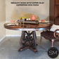 Mexports by Susana Molina 48" Mesquite Wood No Inlay Luxurious Round Dining Table