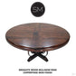 Mexports by Susana Molina 48" Mesquite Wood No Inlay With Nailheads Luxurious Round Dining Table