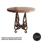 Mexports by Susana Molina 48" Mesquite Wood Top Bullnose Edge Elegant Round Bar Table