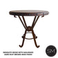 Mexports by Susana Molina 48" Mesquite Wood Top Bullnose Edge Round Bar Table With Gold Citrine Inlay and Nails