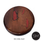 Mexports by Susana Molina 48" Mesquite Wood Top Bullnose Edge Round Bar Table With Red Coral Inlay and Nails