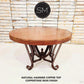 Mexports by Susana Molina 48" Natural Hammered Copper Luxury Round Dining Table With Flat Wrought Iron Base