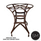 Mexports by Susana Molina 48" Oxidized Hammer Copper Top and Iron Base Round Bar Table With Nails