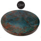 Mexports by Susana Molina 48" Oxidized Hammer Copper Top and Iron Base Round Bar Table