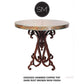 Mexports by Susana Molina 48" Oxidized Hammered Copper Top Round Bistro and Pub Table With Nails