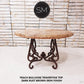 Mexports by Susana Molina 48" Peach Bullnose Edge Travertine Stone Top Modern Dining Table