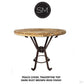 Mexports by Susana Molina 48" Peach Chiseled Edge Luxury Outdoor Travertine Round Bar Table