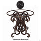 Mexports by Susana Molina 48" RD Mesquite Wood Top Red Coral Inlay Round Dining Table With Iron Base