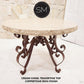 Mexports by Susana Molina 54" Cream Travertine Chisel Edge Luxury Round Dining Table