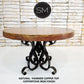 Mexports by Susana Molina 54" Natural Hammer Copper Round Dining Table